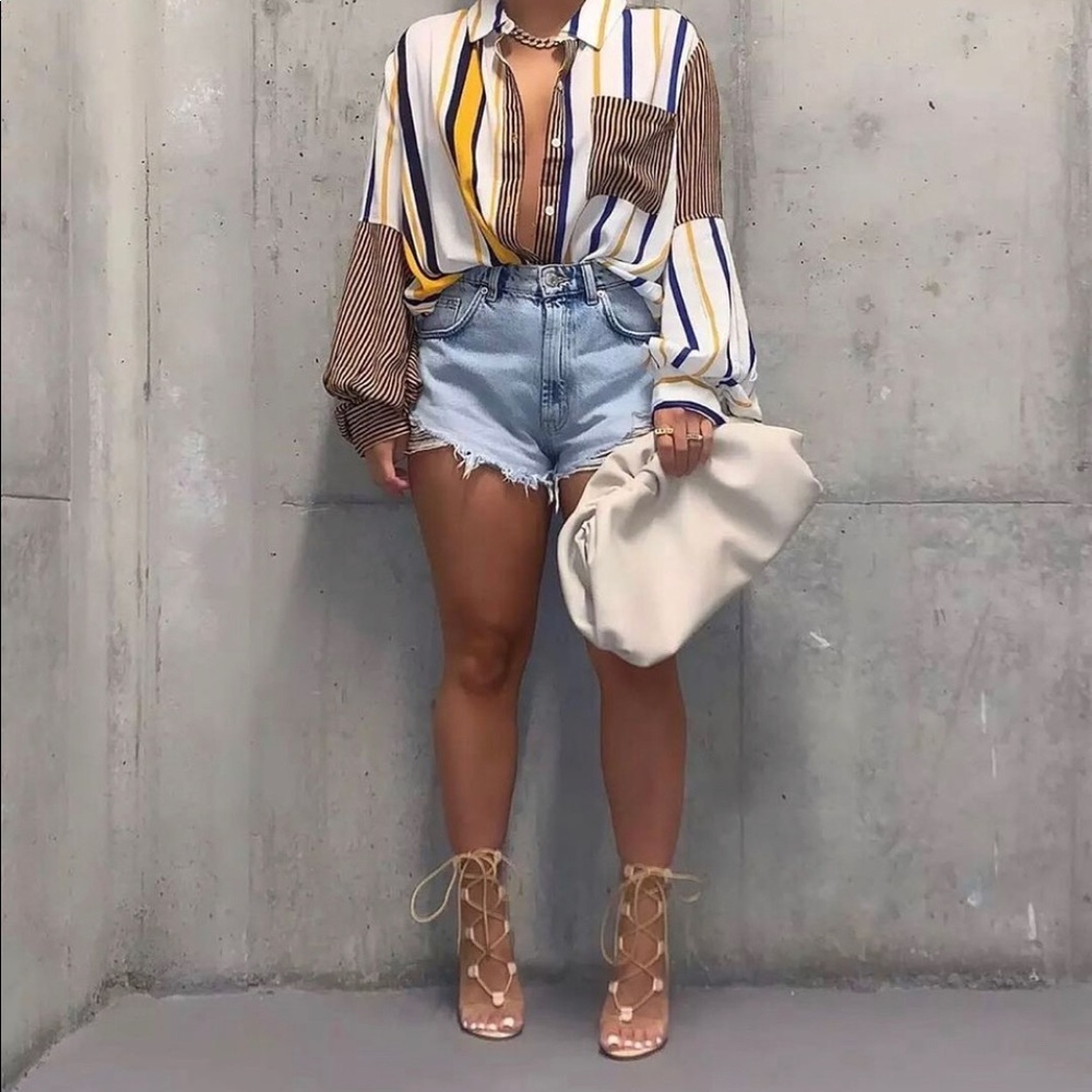 Stripped button down Blouse